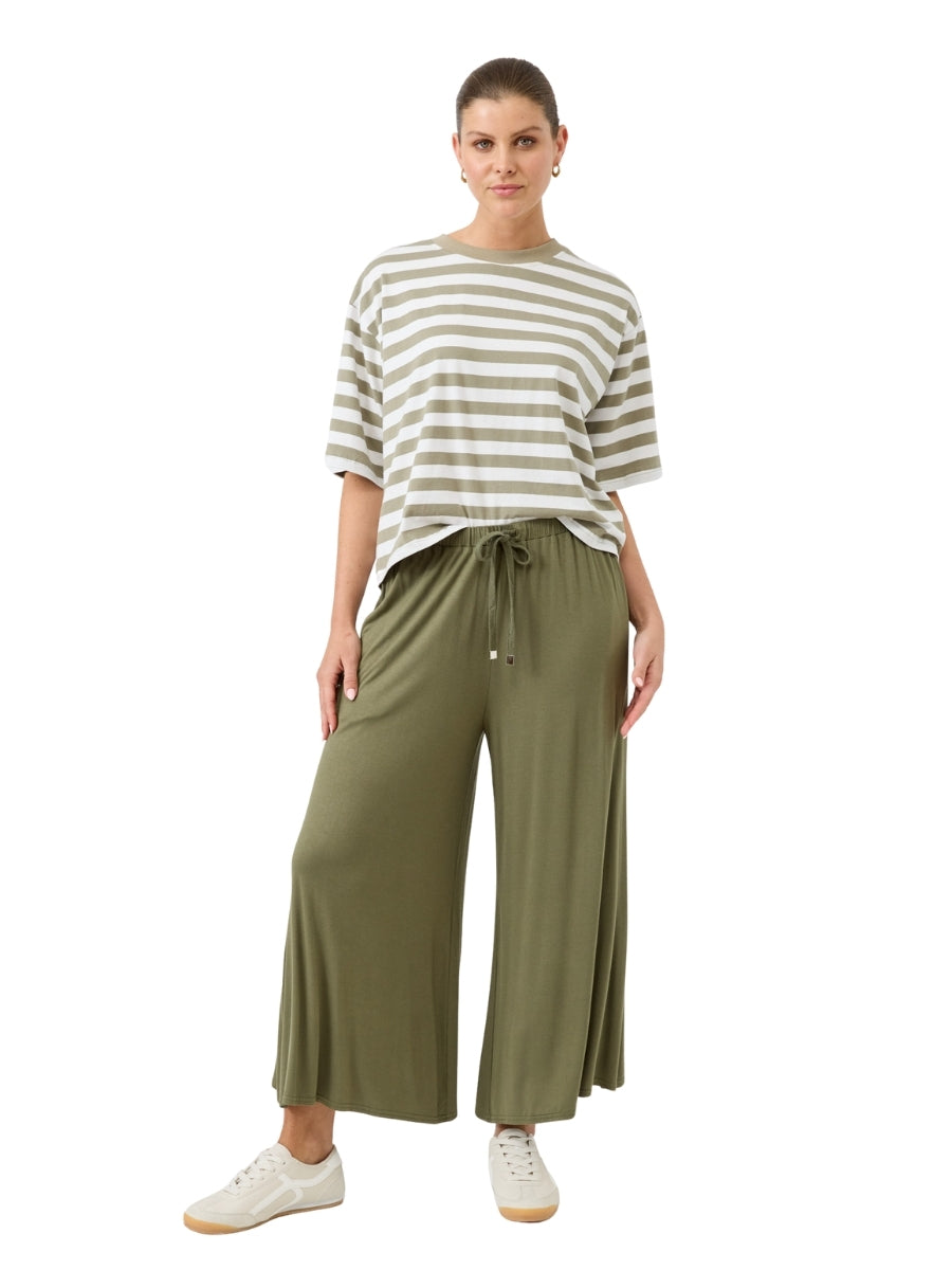 Eb&Ive Studio Jersey Tie Pant in Fern