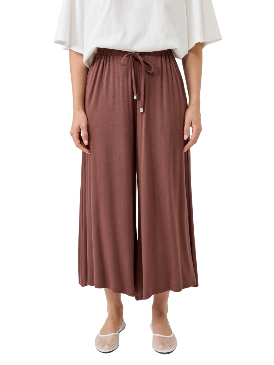 Eb&Ive Studio Jersey Tie Pant in Mocha
