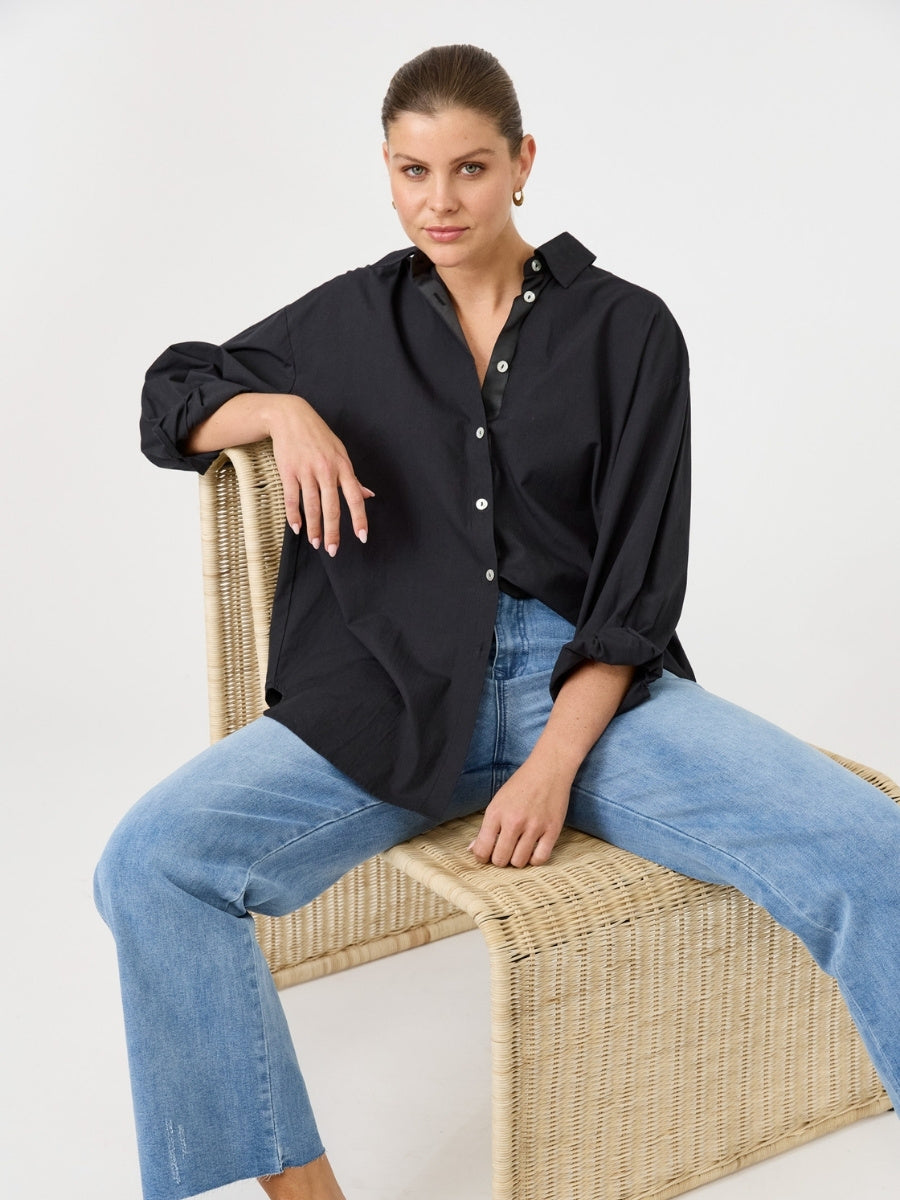 Eb&Ive Studio Oversize Shirt in Black