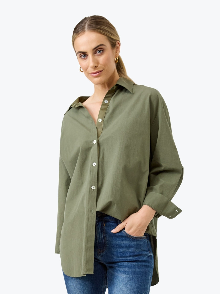 Eb&Ive Oversize Shirt in Khaki