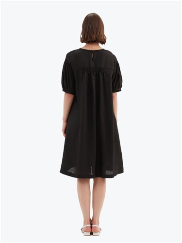 Tirelli Bishop Sleeve Shirring Dress