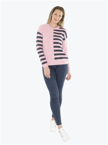 Jump Cable Striped Pullover
