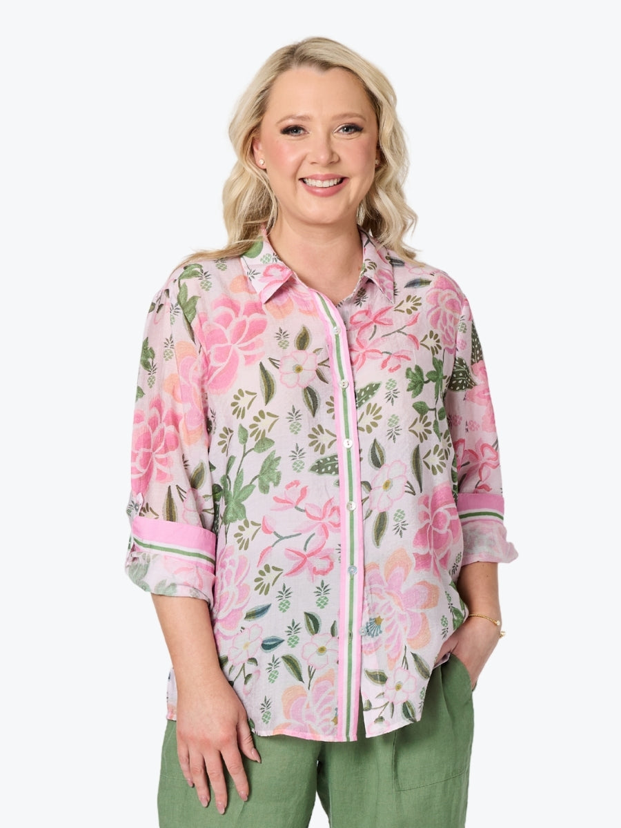 Gordon Smith Desert Oasis Sheer Shirt | Musk Floral