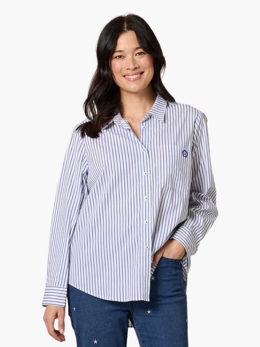 Gordon Smith Heritage Stripe Shirt | Blue/White