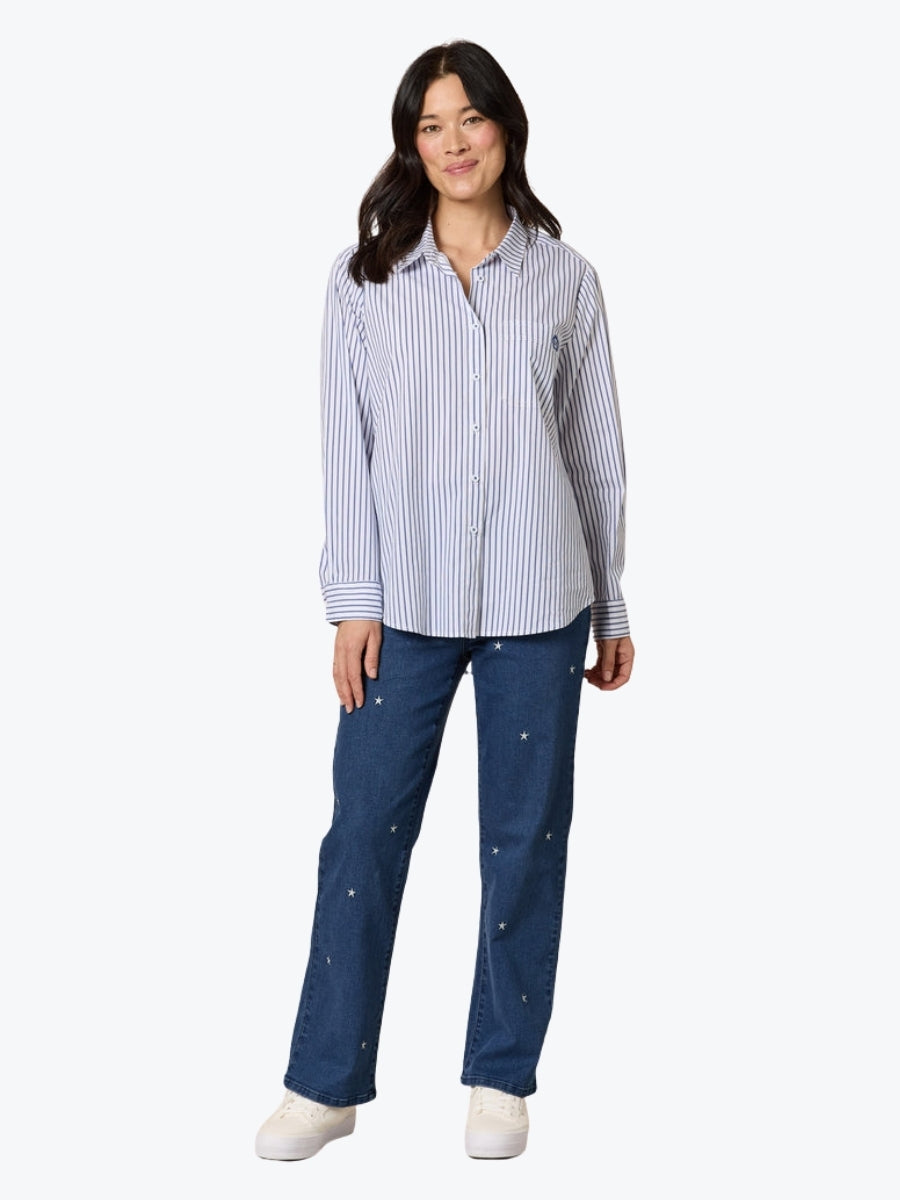 Gordon Smith Heritage Stripe Shirt | Blue/White