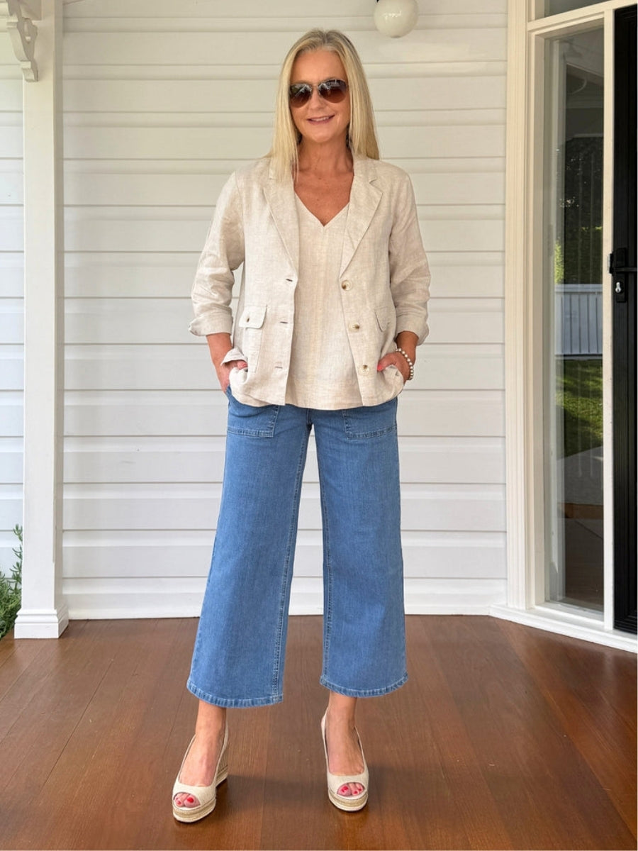 Hudson Wide Leg Crop Jean | Denim