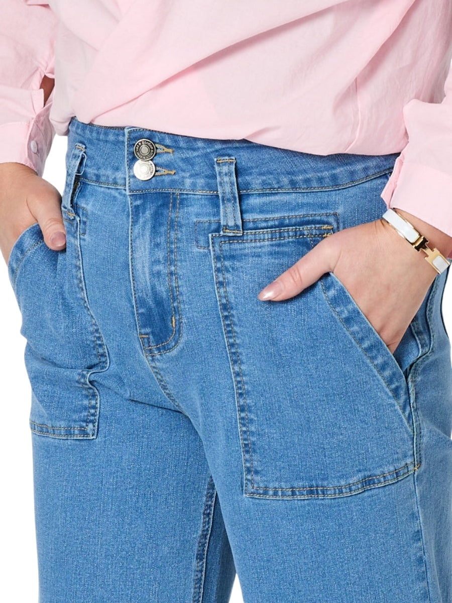 Hudson Wide Leg Crop Jean | Denim