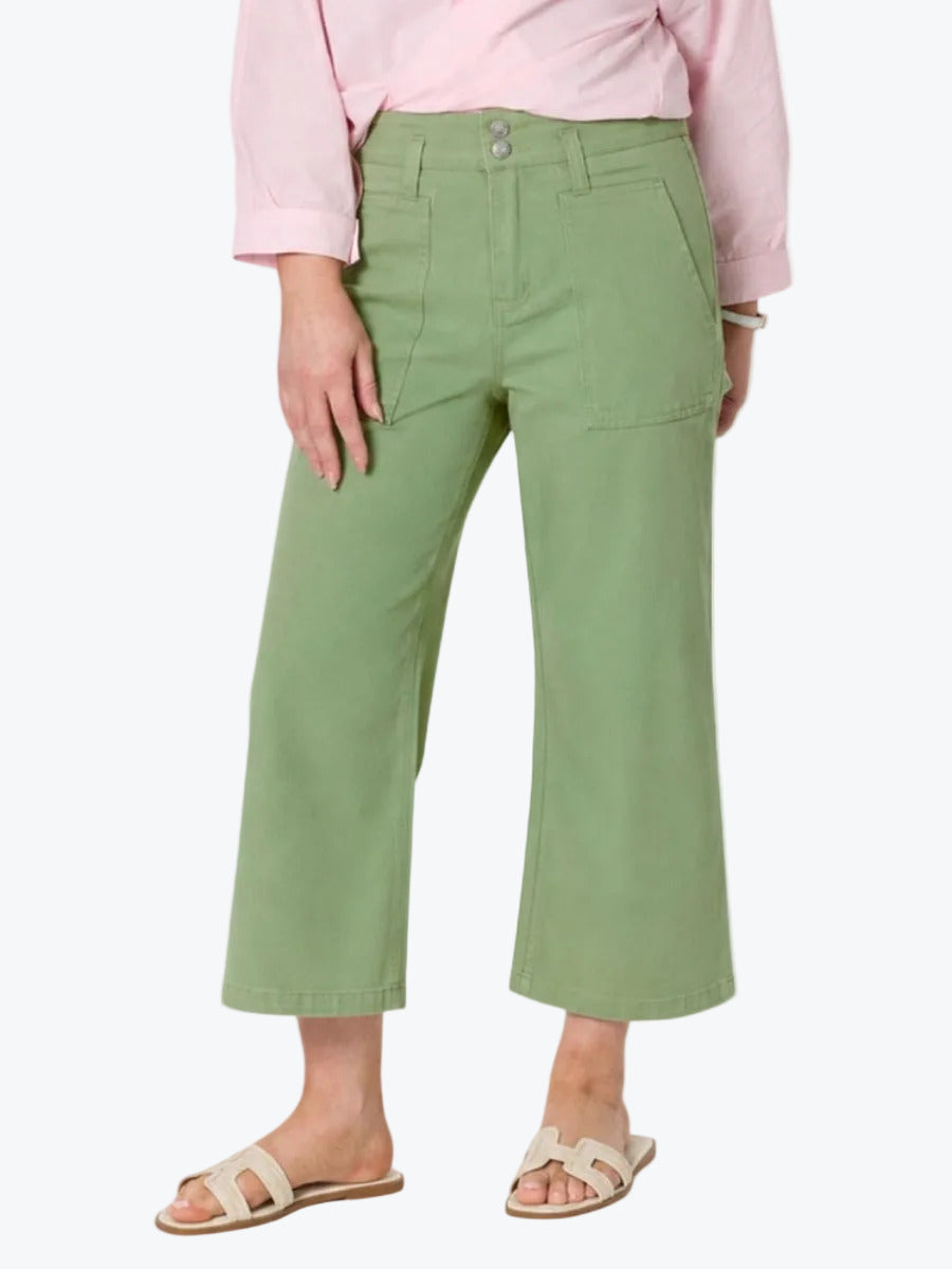 Hudson Wide Leg Crop Jean | Fern