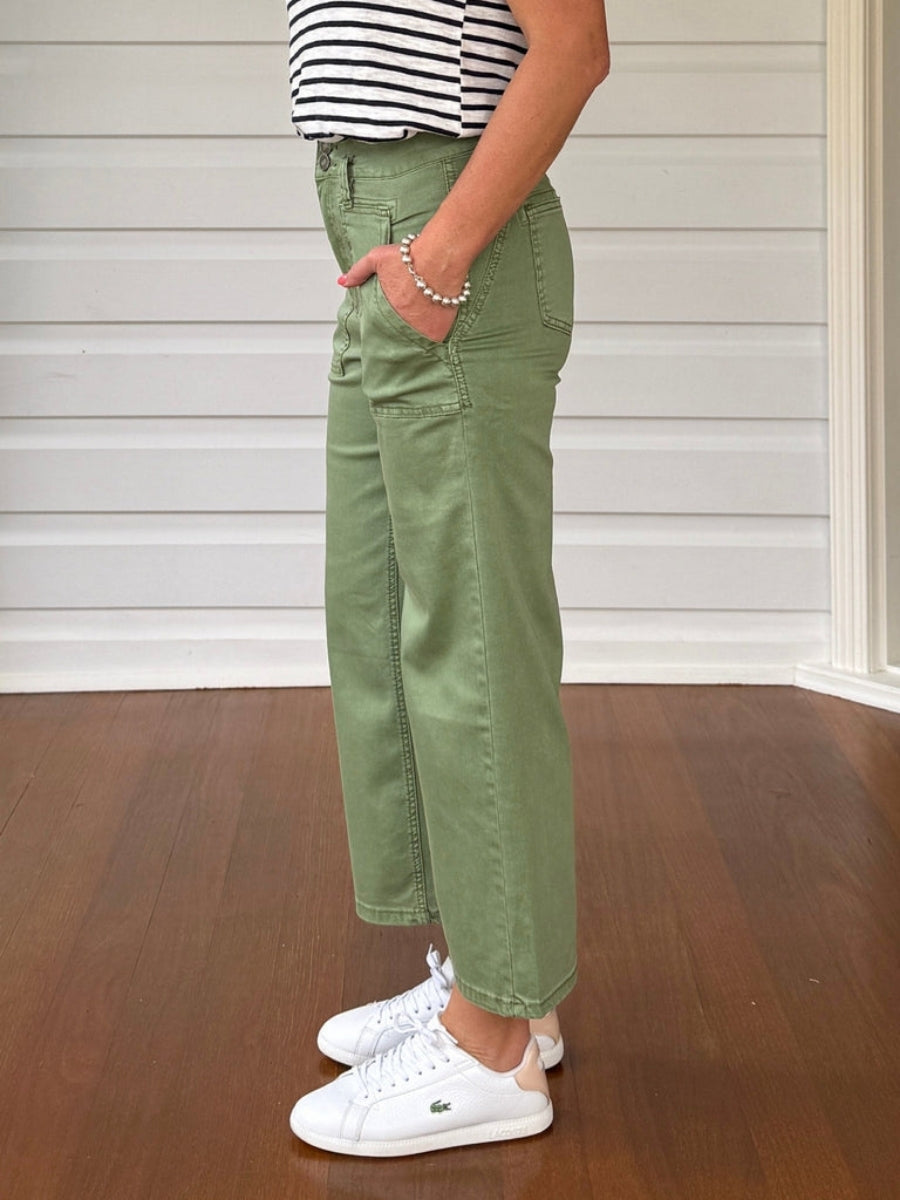 Hudson Wide Leg Crop Jean | Fern