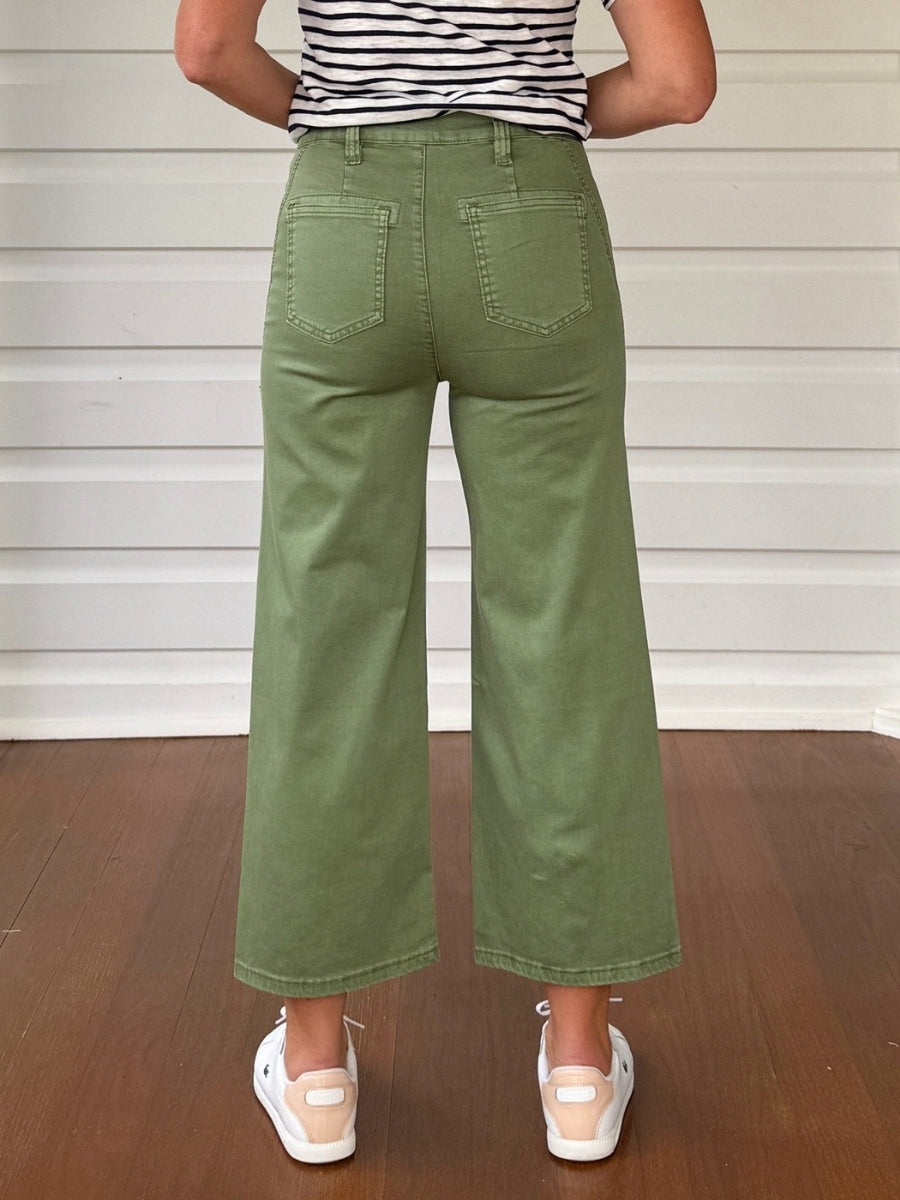 Hudson Wide Leg Crop Jean | Fern