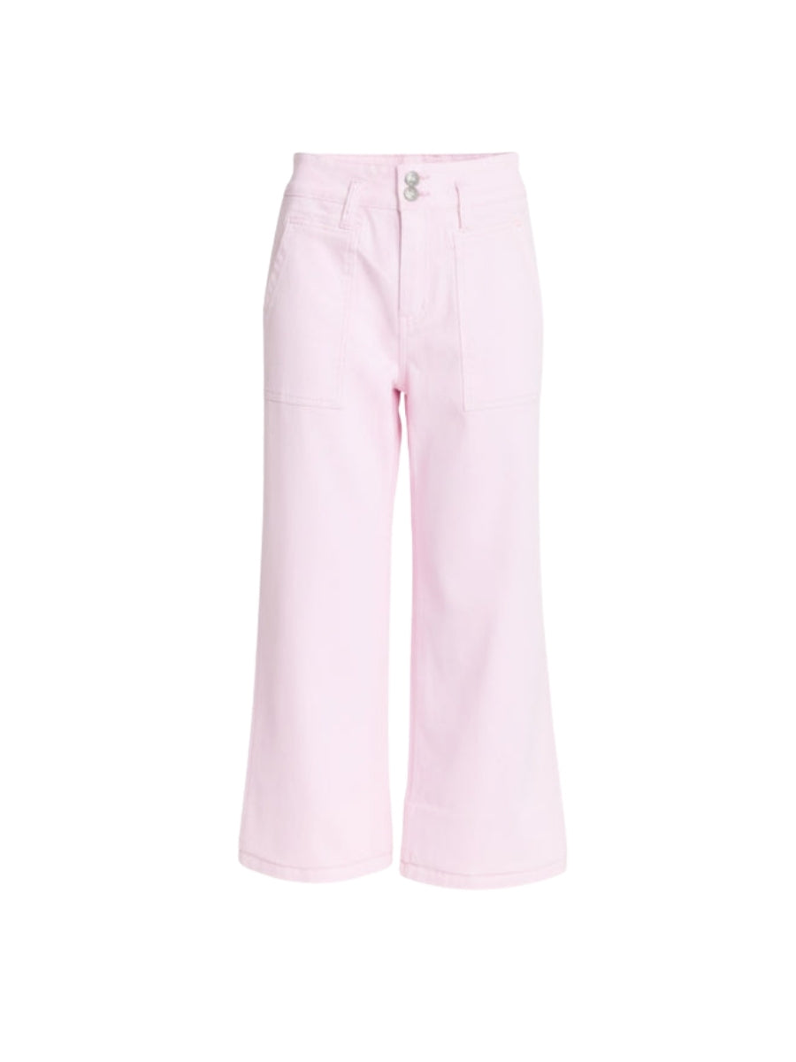 Hudson Wide Leg Crop Jean | Pale Pink
