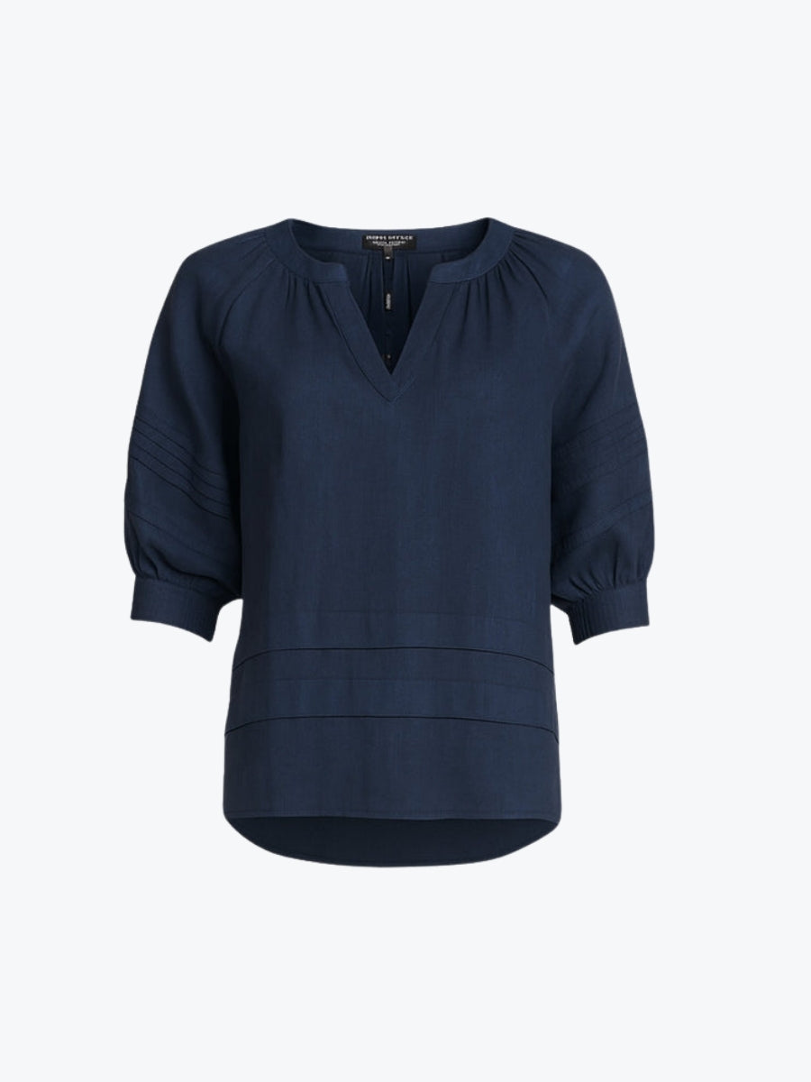 Gordon Smit Kate Linen Top | Navy