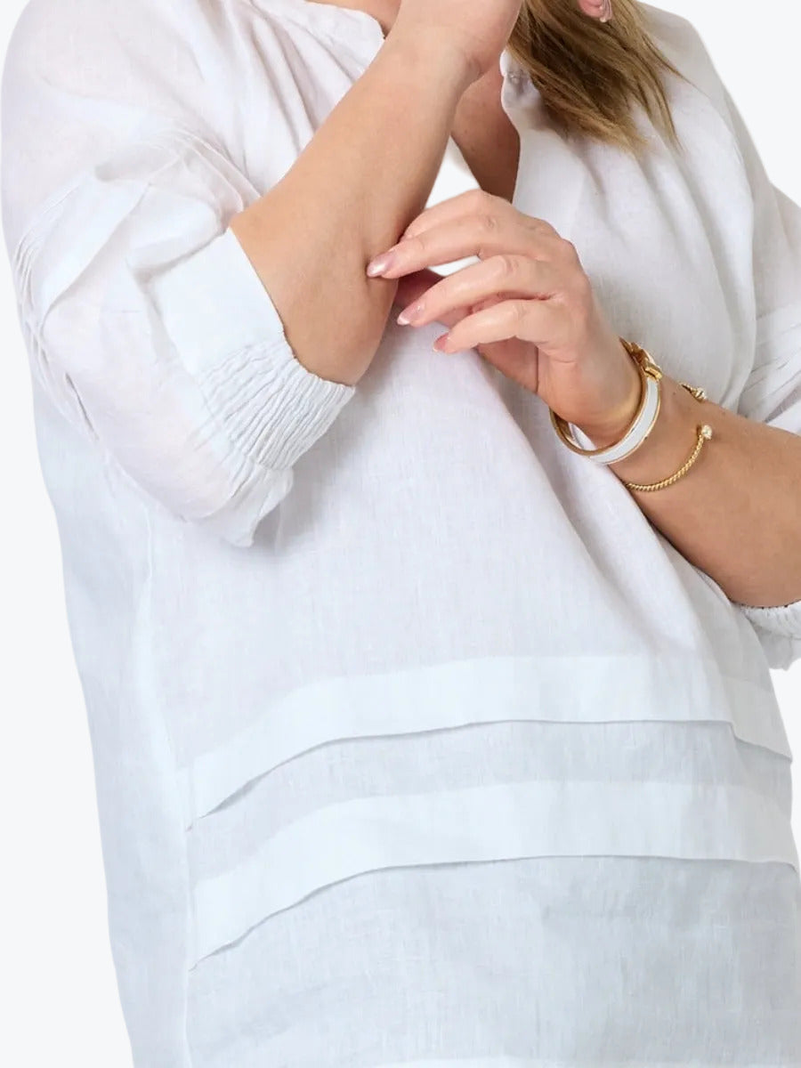 Gordon Smith Kate Linen Top | White