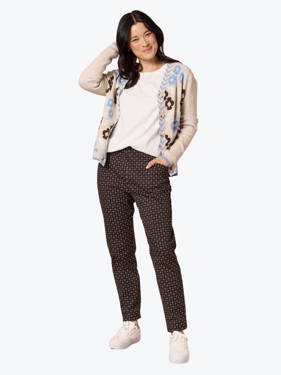 Gordon Smith Kelly Print Pant | Coffee