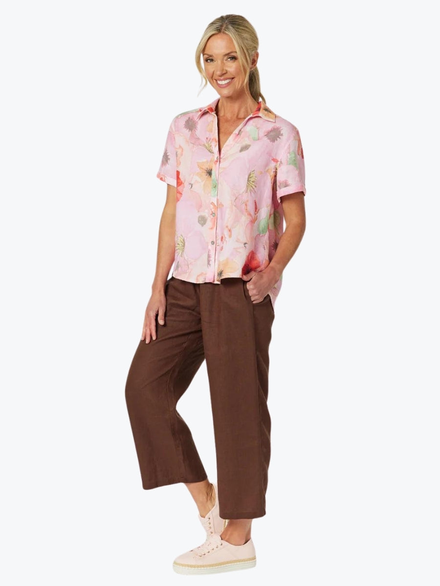 Gordon Smith Lara Wide Leg Linen Pant 43440