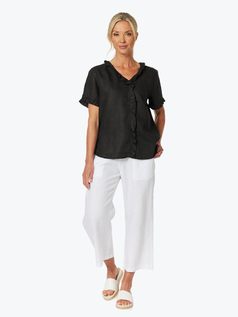 Gordon Smith Lara Wide Leg Linen Pant 43440