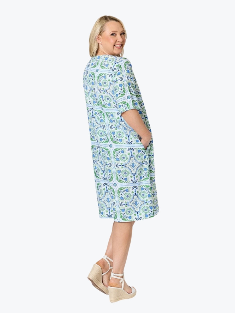 Gordon Smith Palm Beach Print Dress | Fern Multi