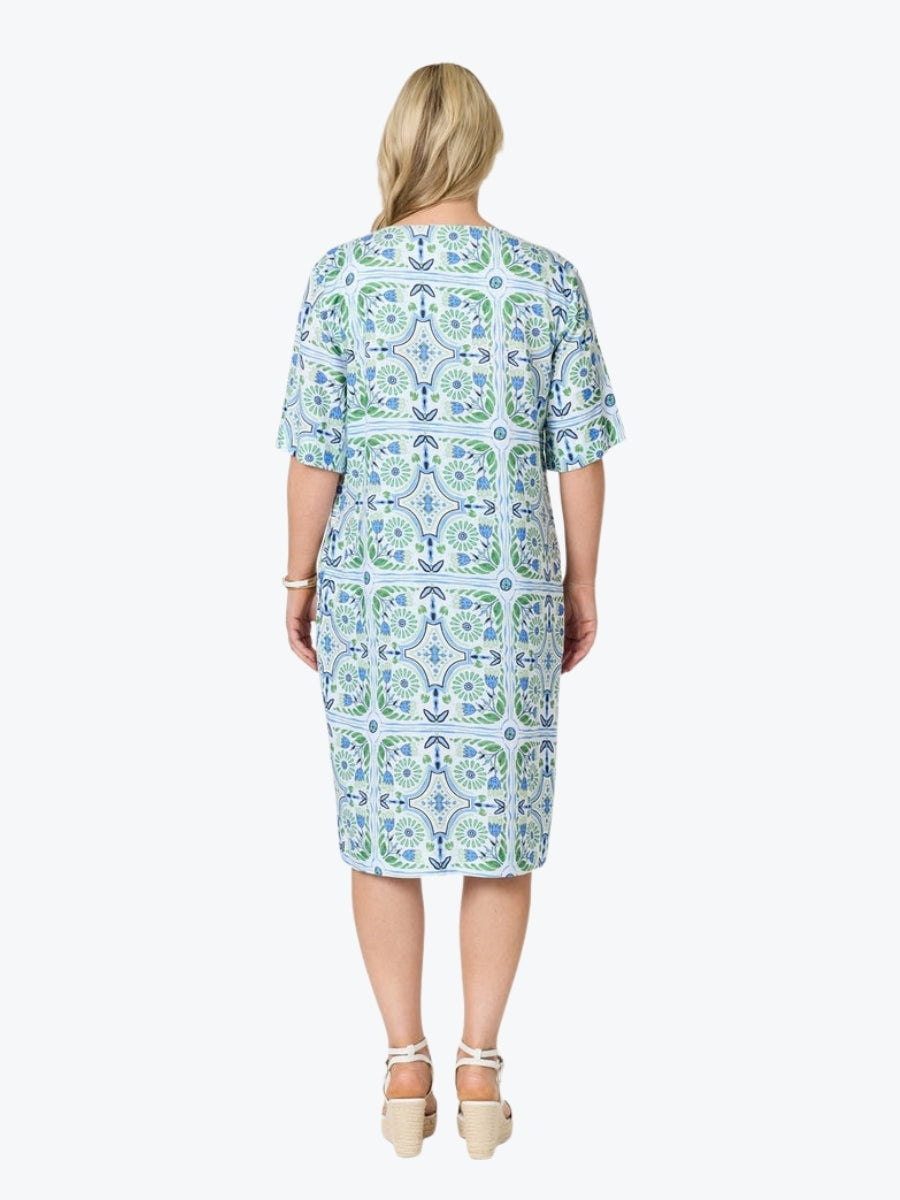 Gordon Smith Palm Beach Print Dress | Fern Multi