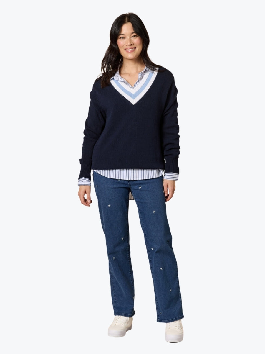 Gordon Smith Princeton Jumper | Navy