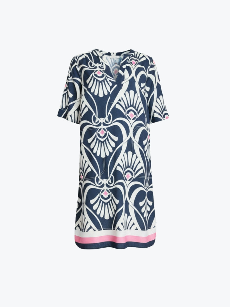 Gordon Smith Riviera Print Dress | Navy/White