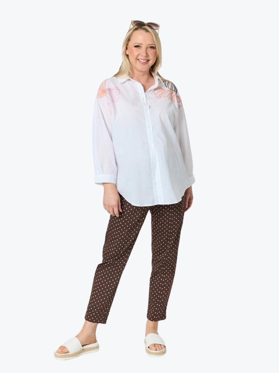 Gordon Smith Shell Print Pant | Mocha