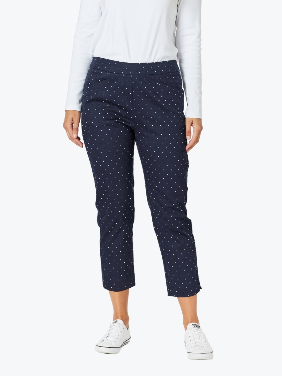 Gordon Smith Spot Pant in navy with white spots