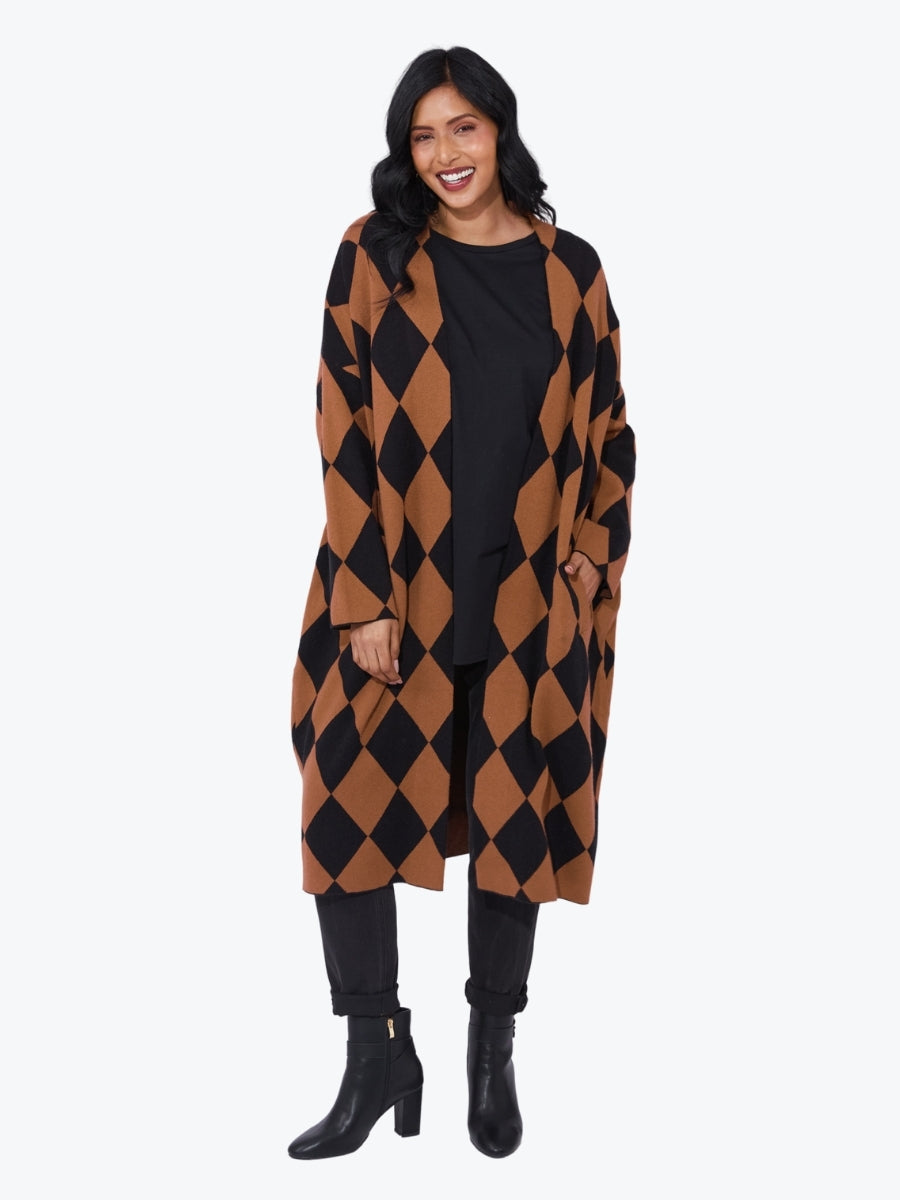 Haven Casablanca Cardigan in Kohl/Dune