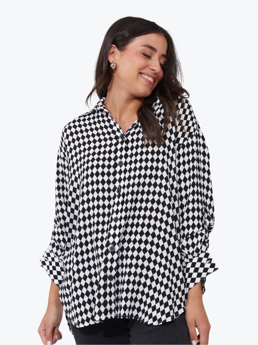 Haven Casablanca Shirt in White/Kohl