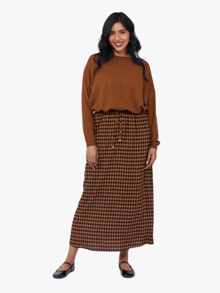 Haven Casablanca Skirt in Kohl/Dune