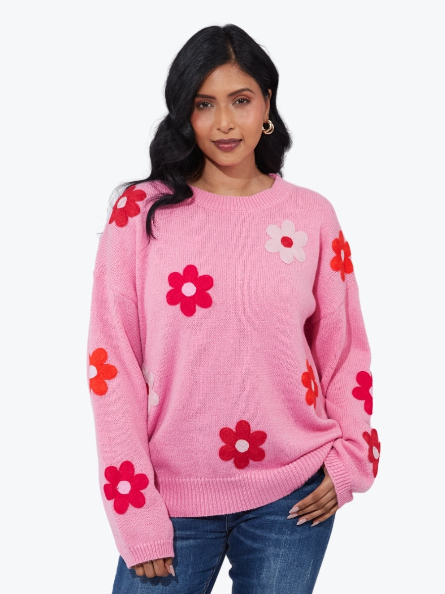 Haven Delphi Jumper in Chilli/Pink