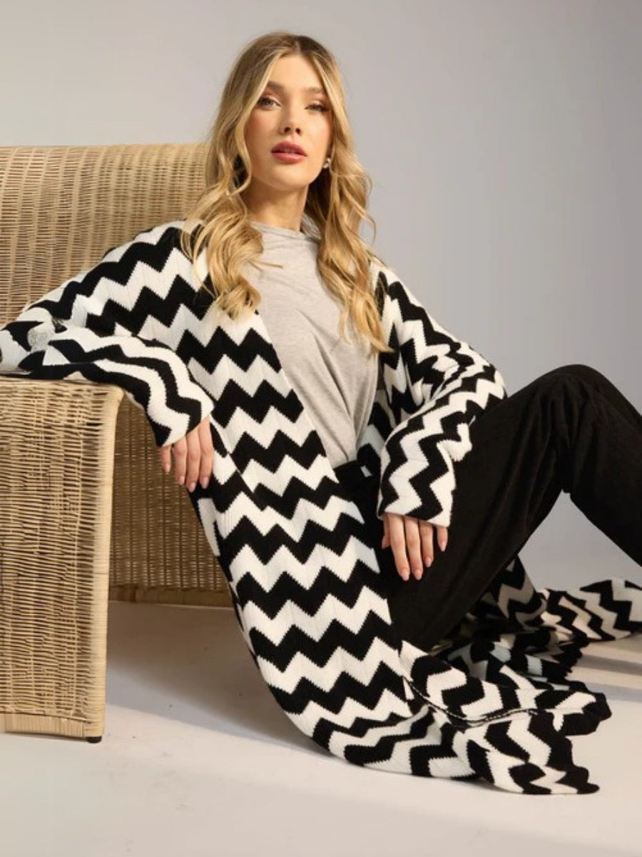 Haven Marrakesh Cardigan in White/Kohl