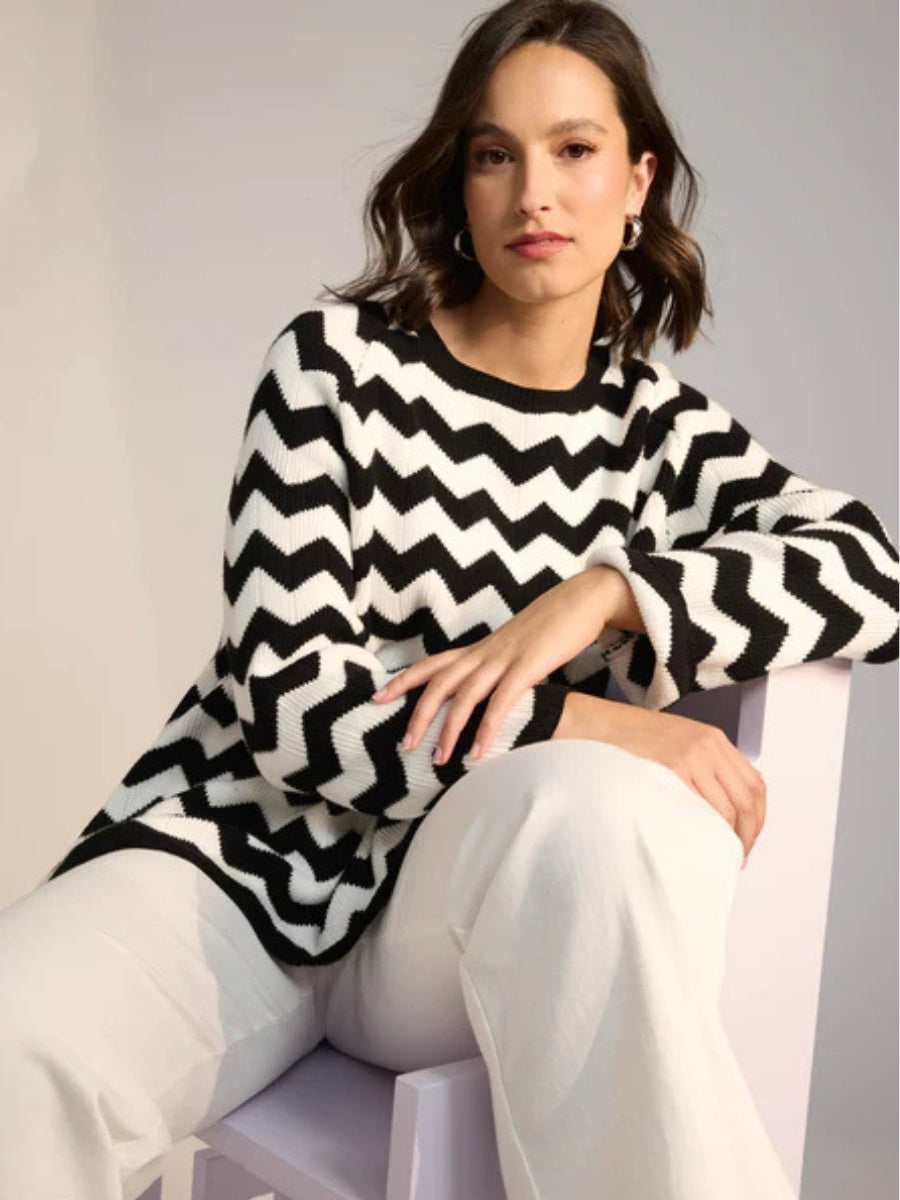 Haven Marrakesh Jumper in White/Kohl