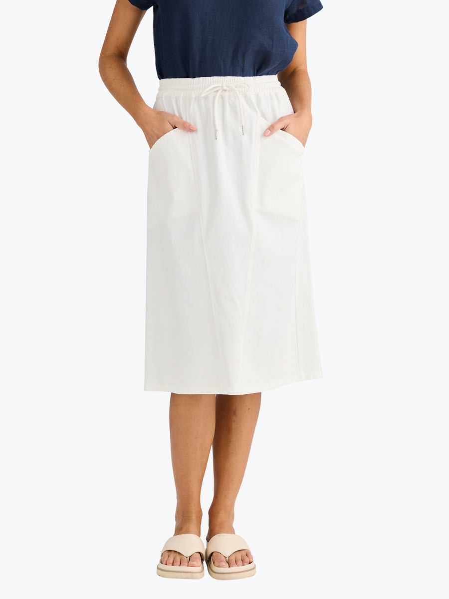 Holiday Captain Skirt in White