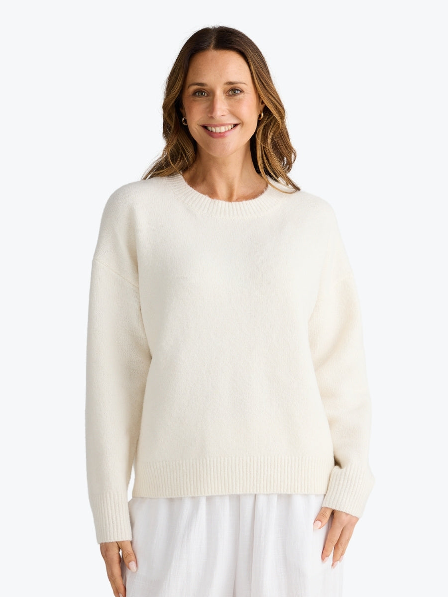 Holiday Overboard Knit in Off White