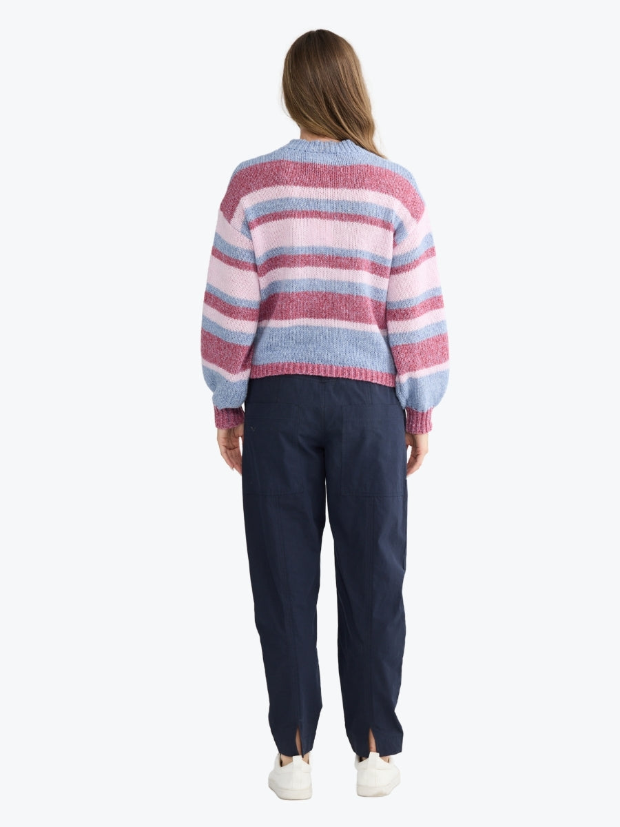 Holiday Tarn Knit | Red Multi Stripe