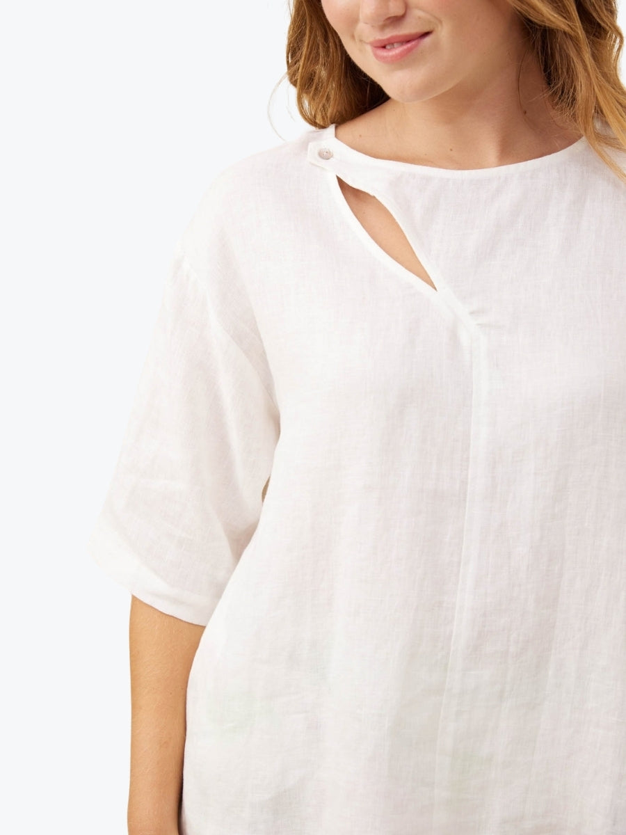 Isle of Mine Anita Button Top | White