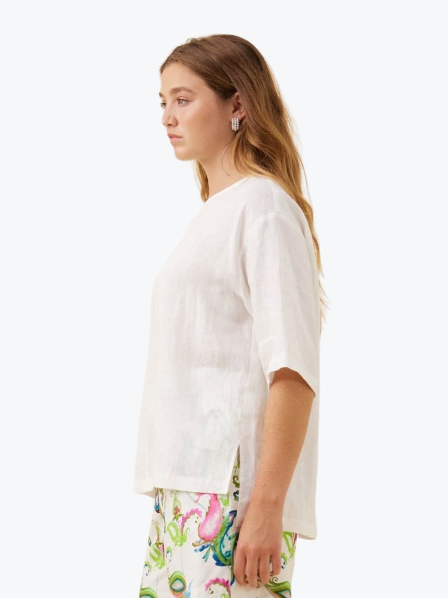 Isle of Mine Anita Button Top | White