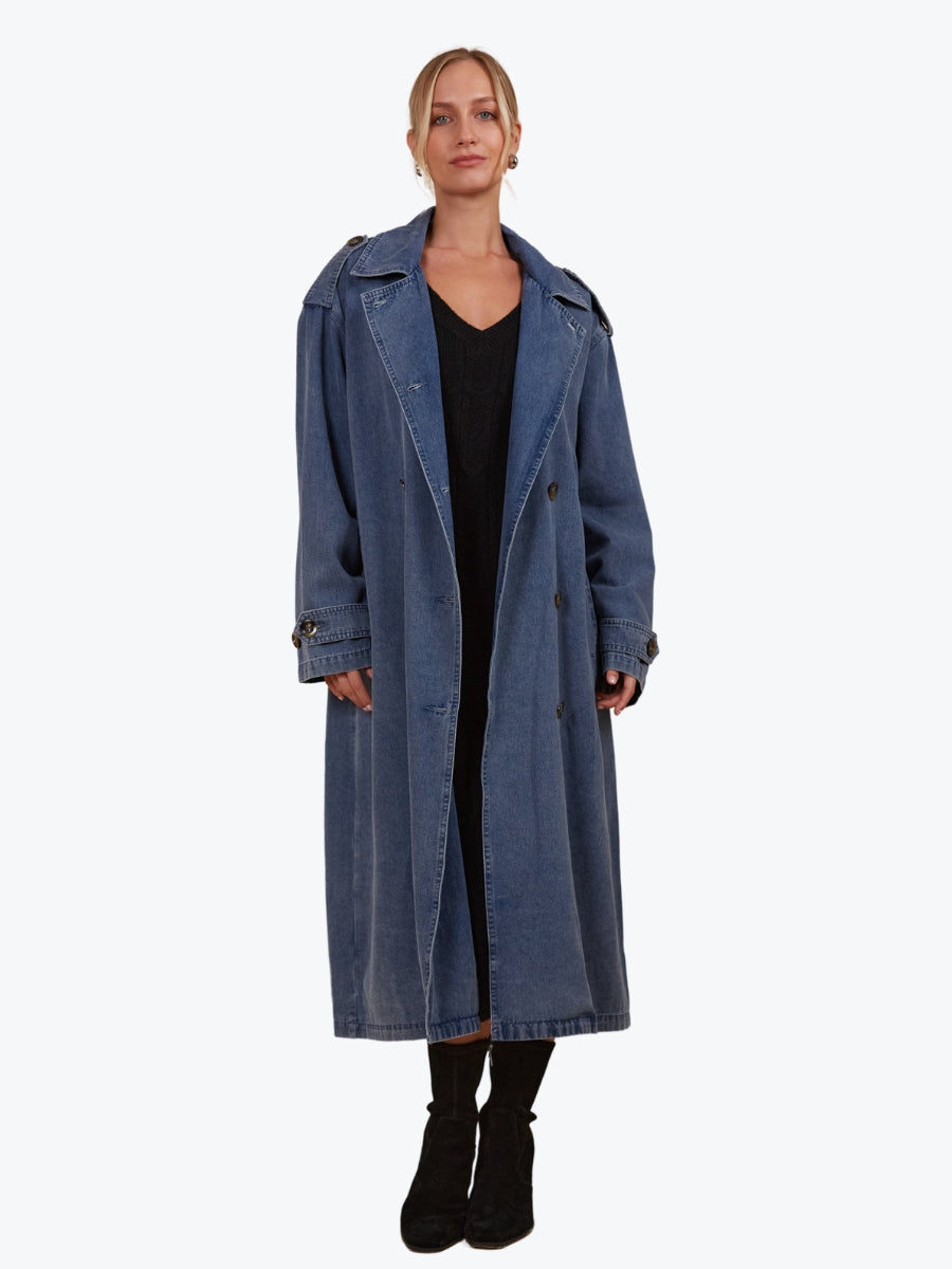 Isle of Mine Freya Trench Coat in Denim