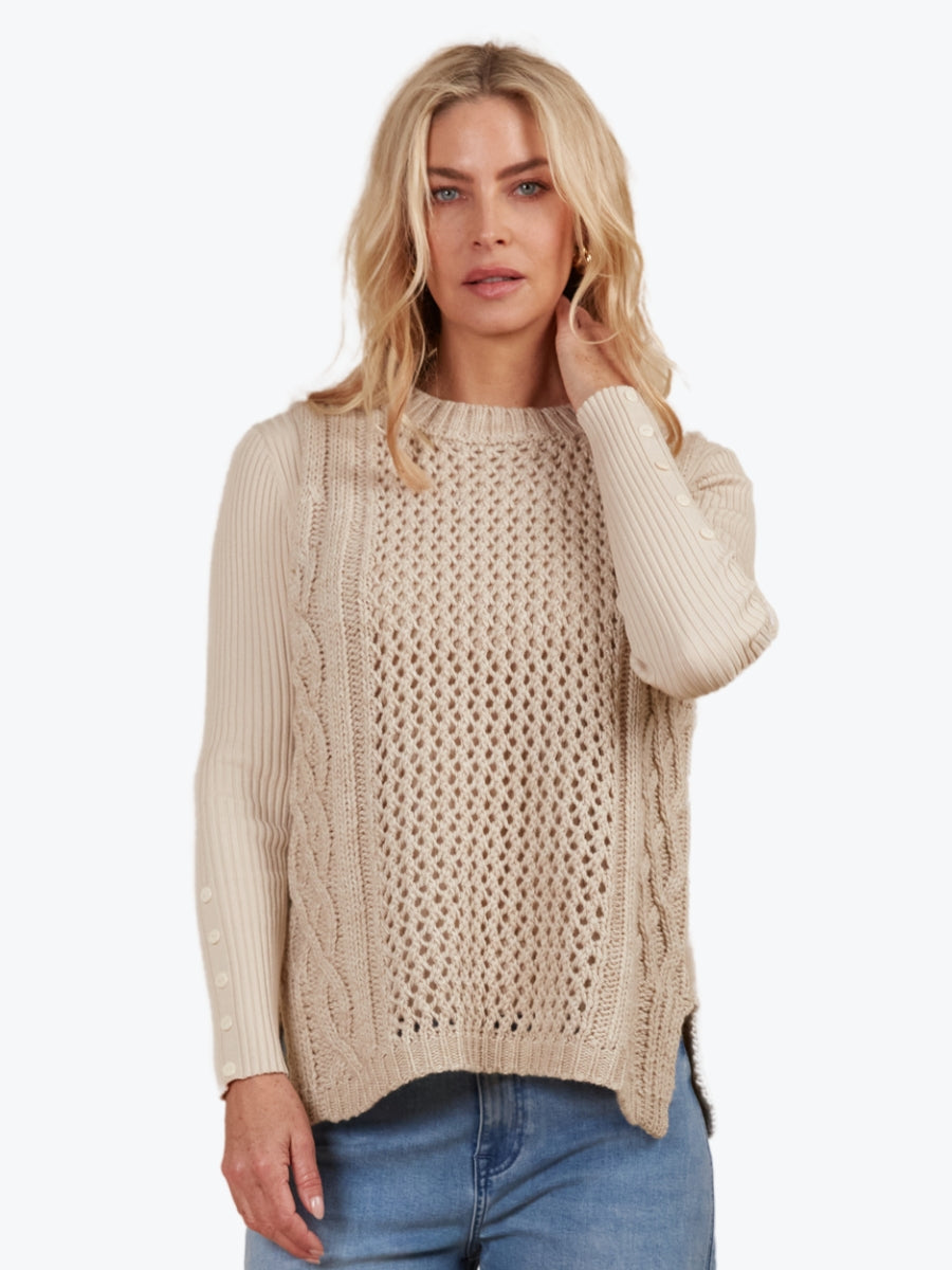 Isle of Mine Luna Knit Vest in Canvas