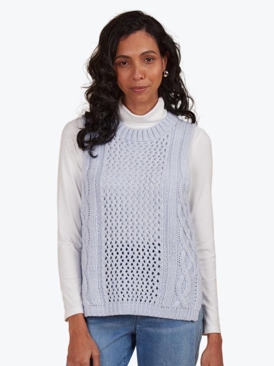 Isle of Mine Luna Knit Vest in Sky