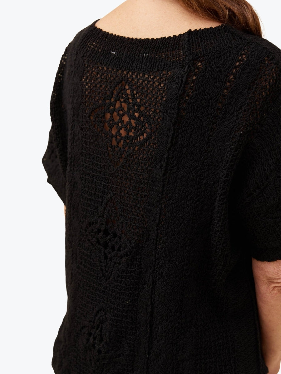 Isle of Mine Maggie Crochet Top | Black