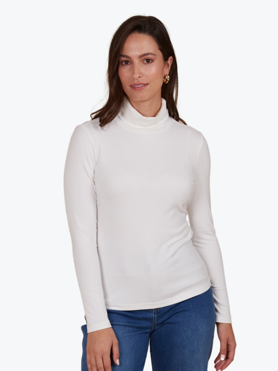 Isle of Mine Roll Neck Top in Ivory