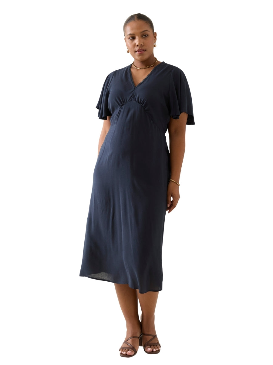 Isle of Mine Oline Midi Dress in Navy