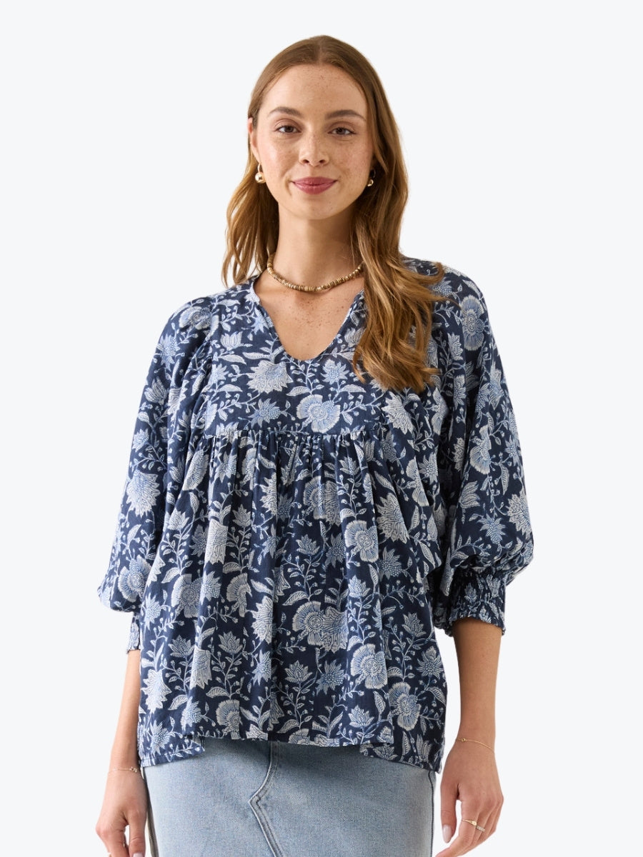 Isle of Mine Wilma Top in Navy