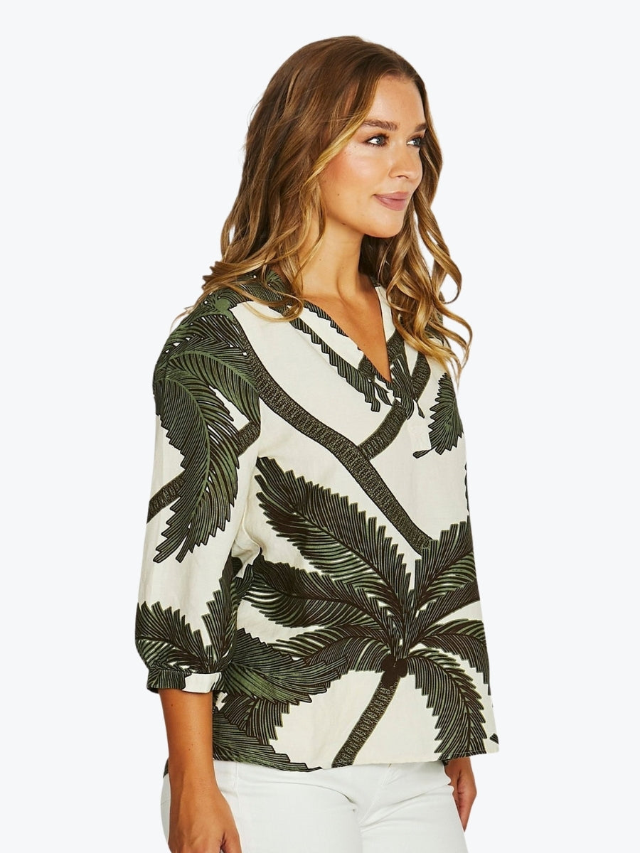 Jump Copacabana V Neck Top | Multi