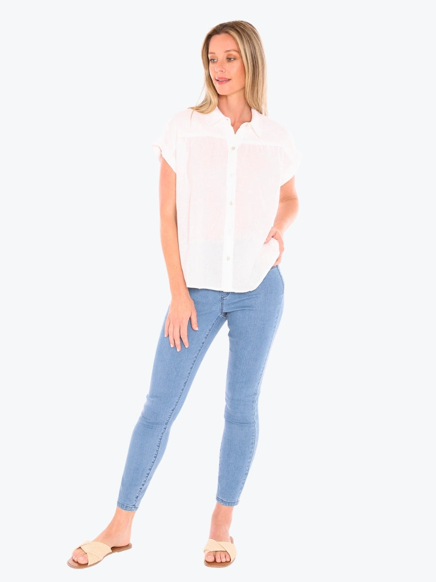 Jump Gather Short Sleeve Shirt