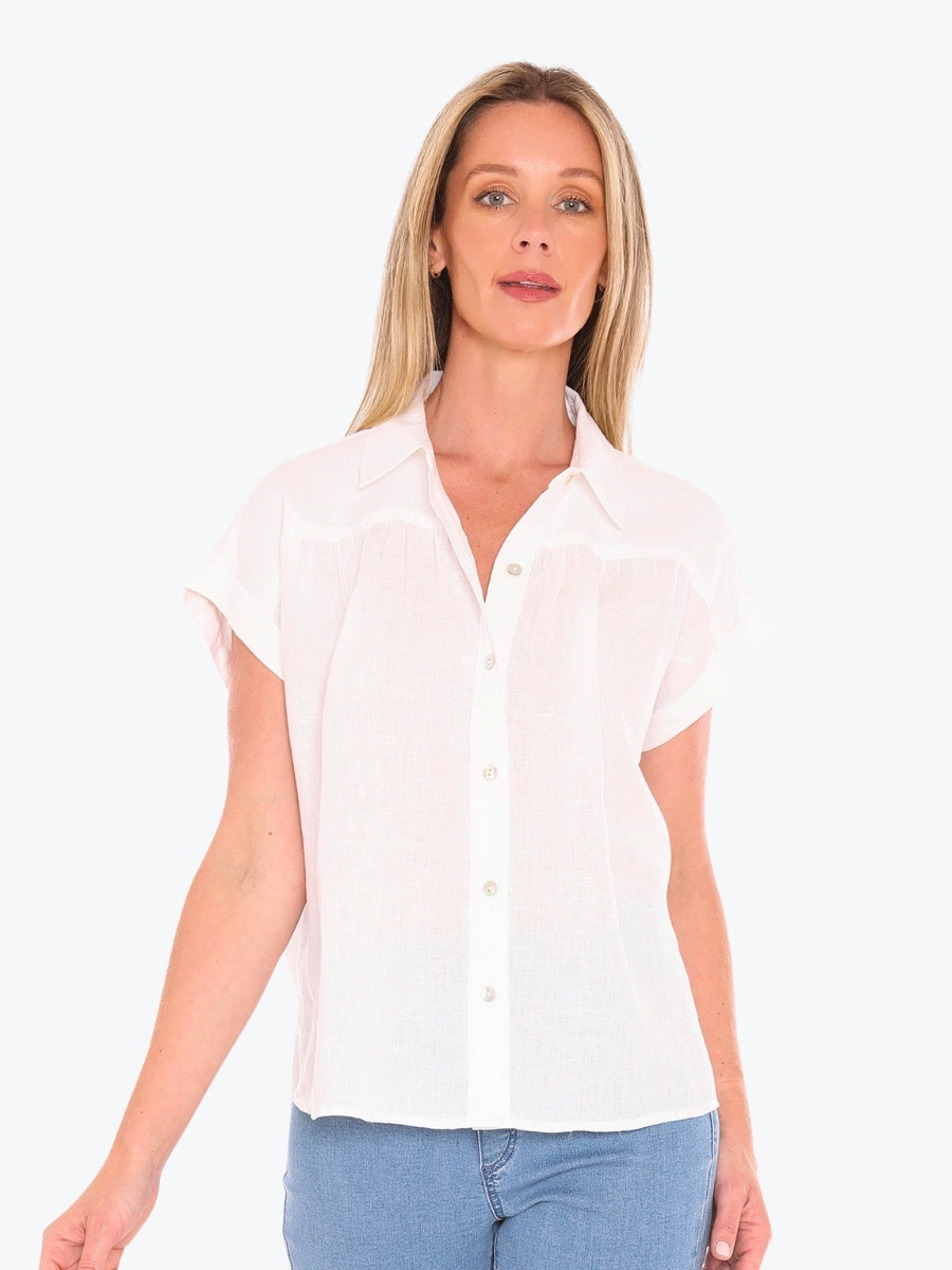 Jump Gather Short Sleeve Shirt