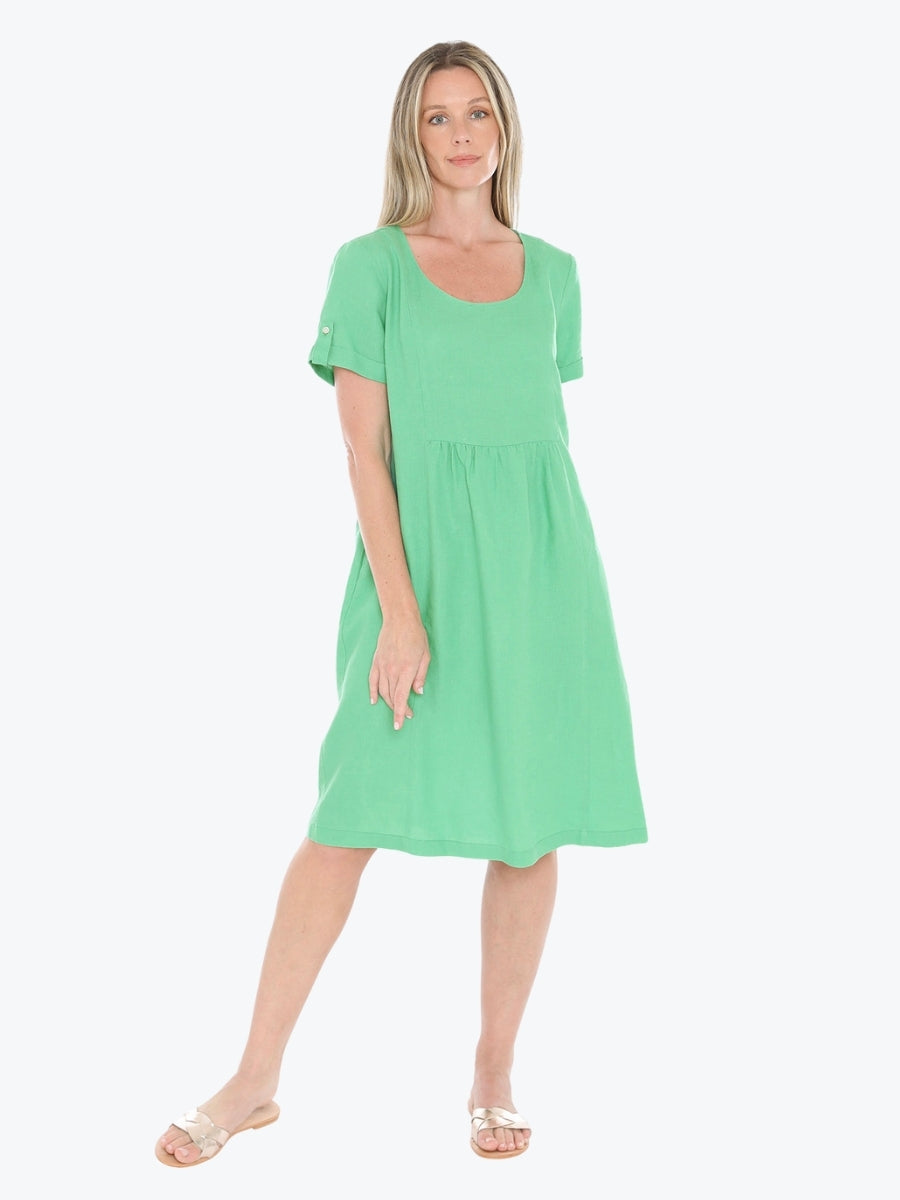 Jump Gather Waist Dress in Apple