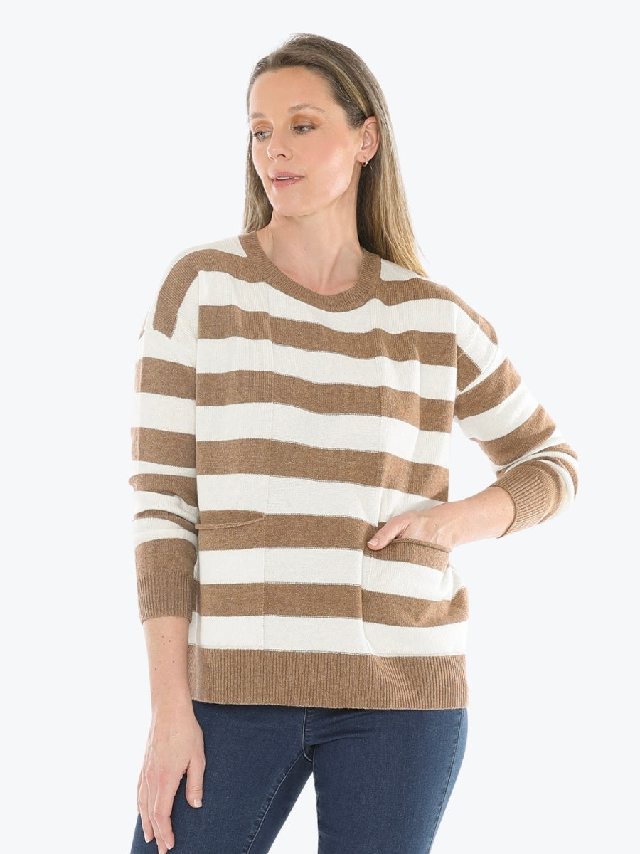 Jump Panel Stripe Pullover