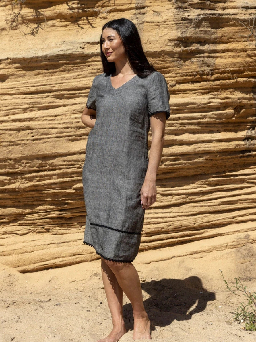 Jump Ric Rac Dress in Blackstone